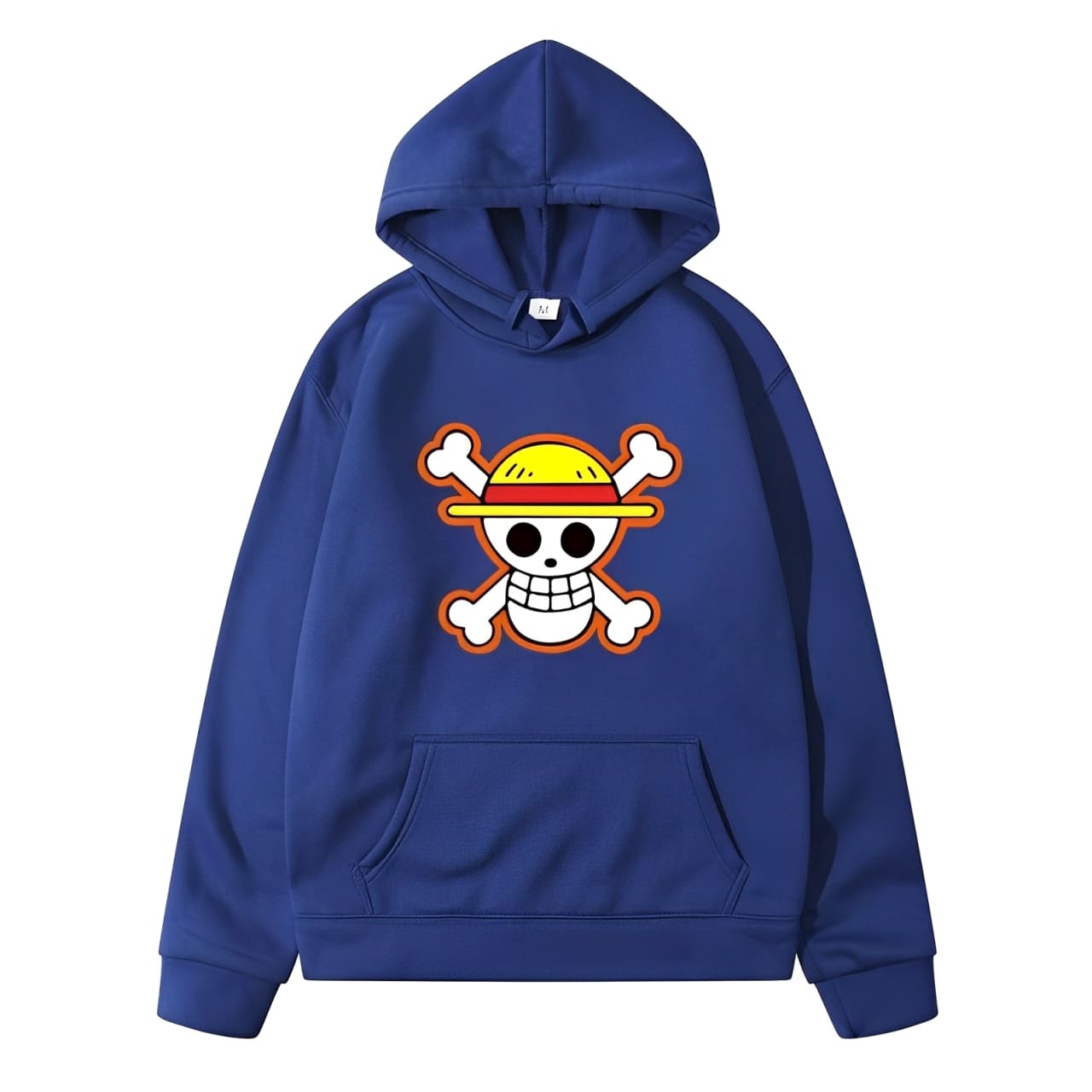 sweatshirt hoodie one piece logo bleu