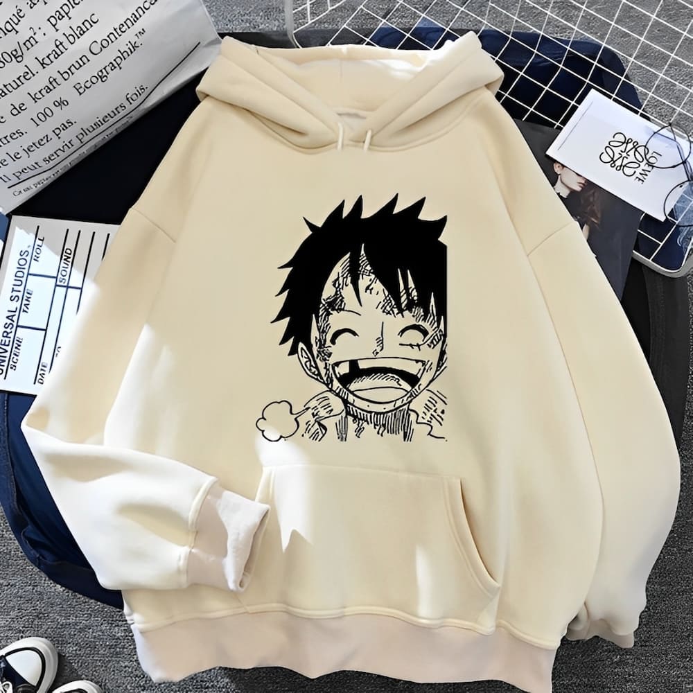 sweatshirt one piece monkey luffy damaged 1