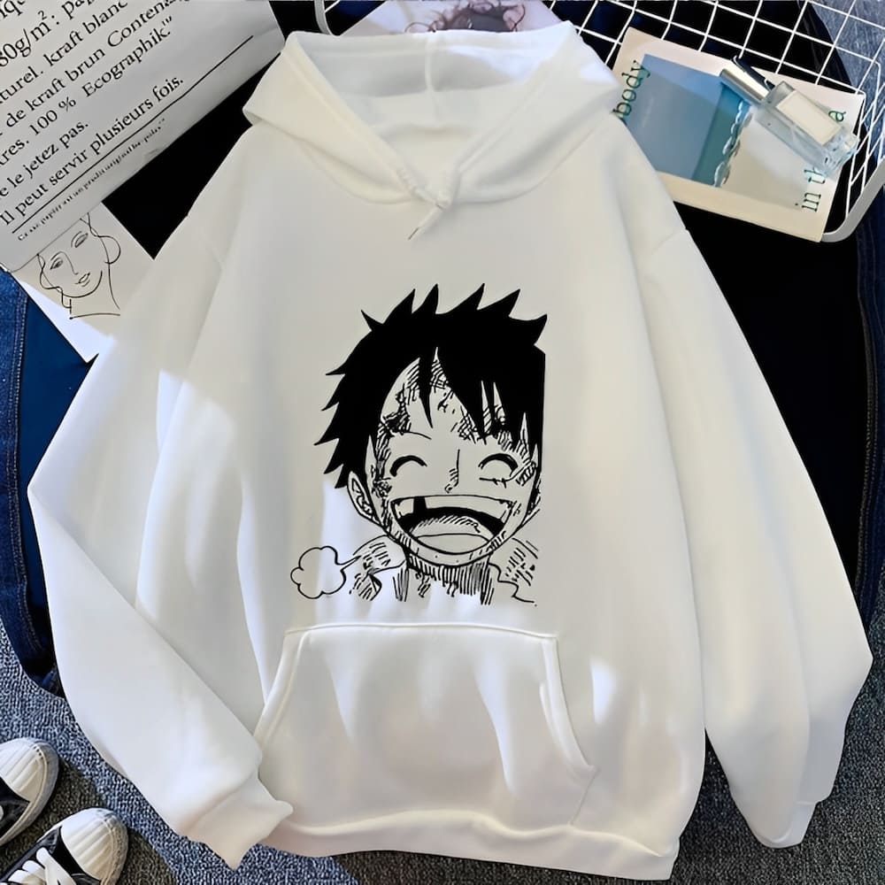 sweatshirt one piece monkey luffy damaged 2