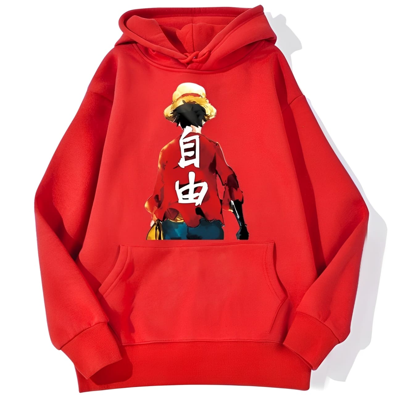sweatshirt hoodie one piece luffy haki rouge