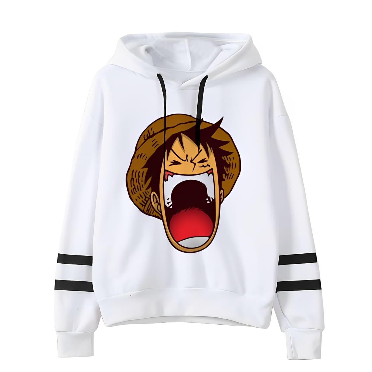 sweatshirt hoodie one piece luffy laugh