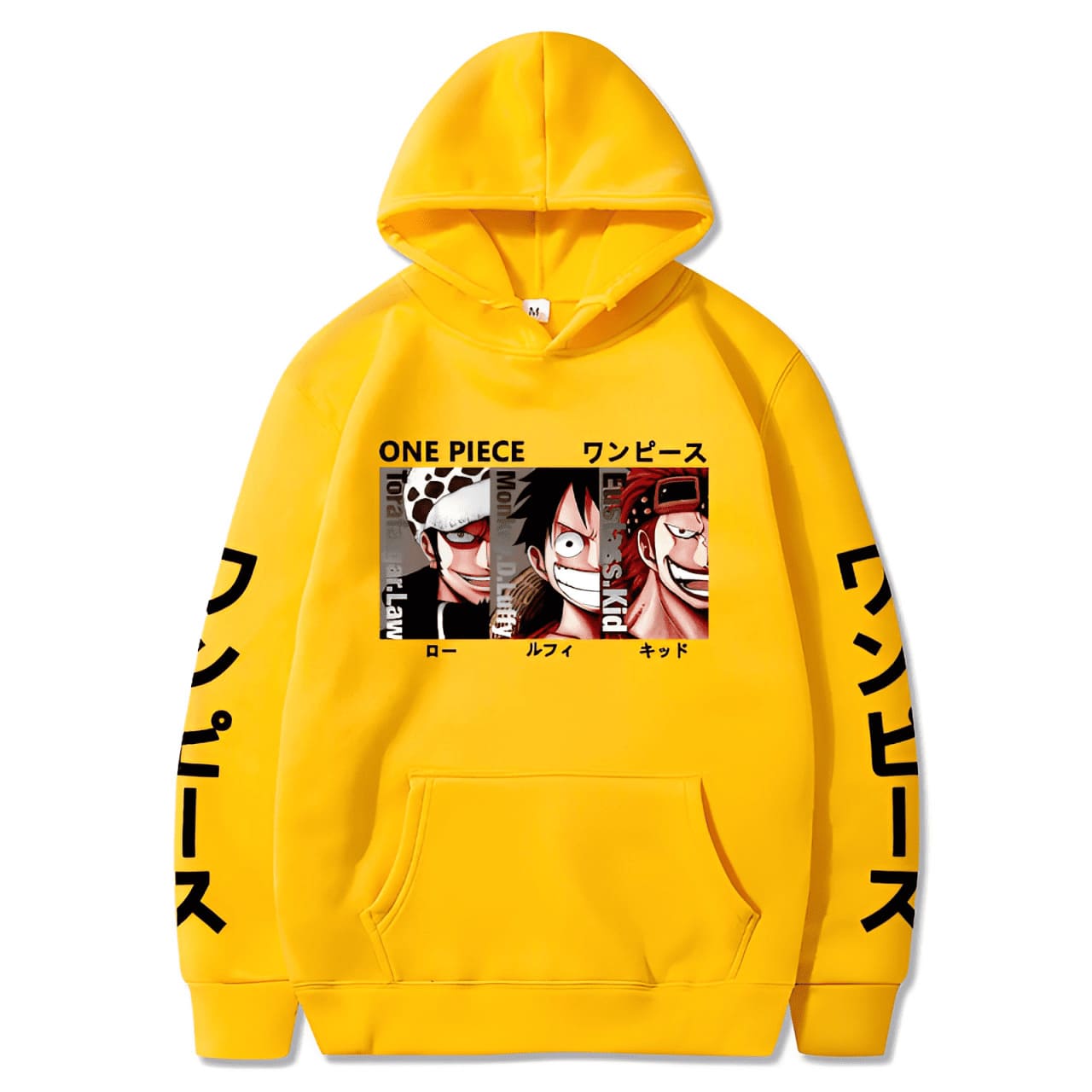 sweatshirt one piece luffy law kid yellow