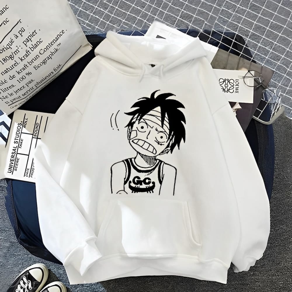 sweatshirt one piece monkey luffy pad 1