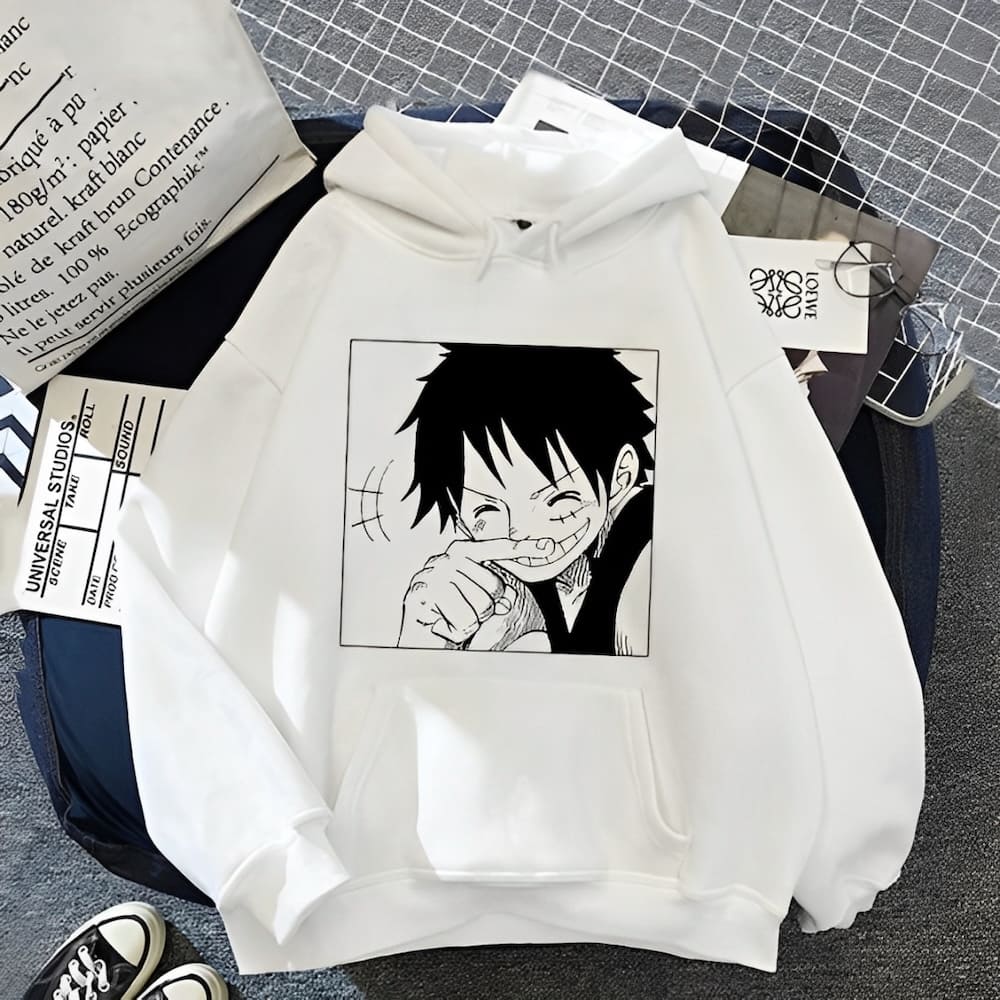 sweatshirt one piece monkey luffy rire 1