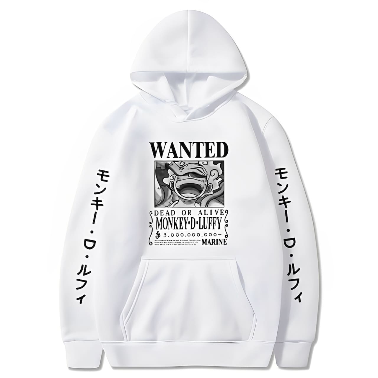 sweatshirt one piece luffy wanted gear 5 white