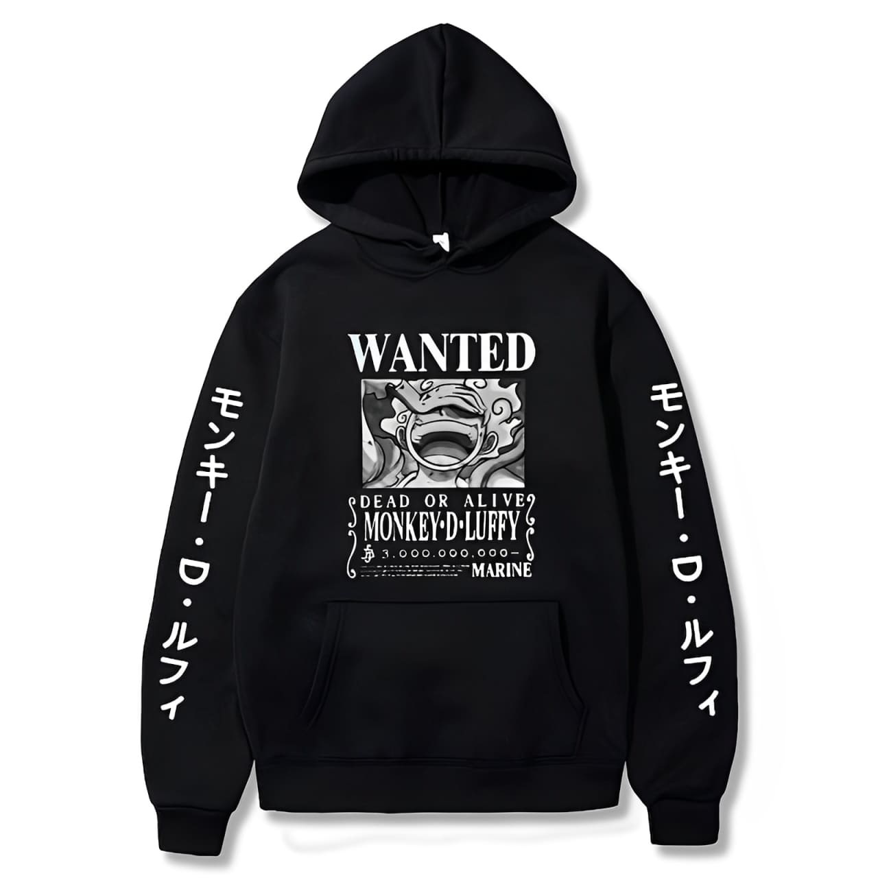 sweatshirt one piece luffy wanted gear 5 black