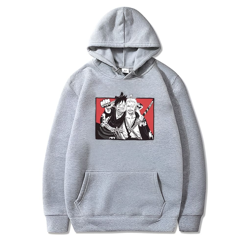 sweatshirt one piece luffytaro zorojuro grey