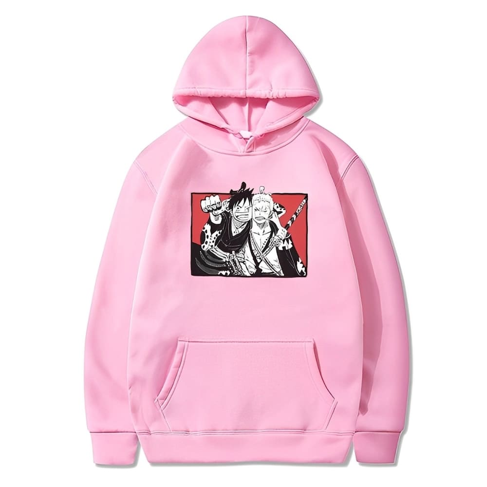 sweatshirt one piece luffytaro zorojuro pink