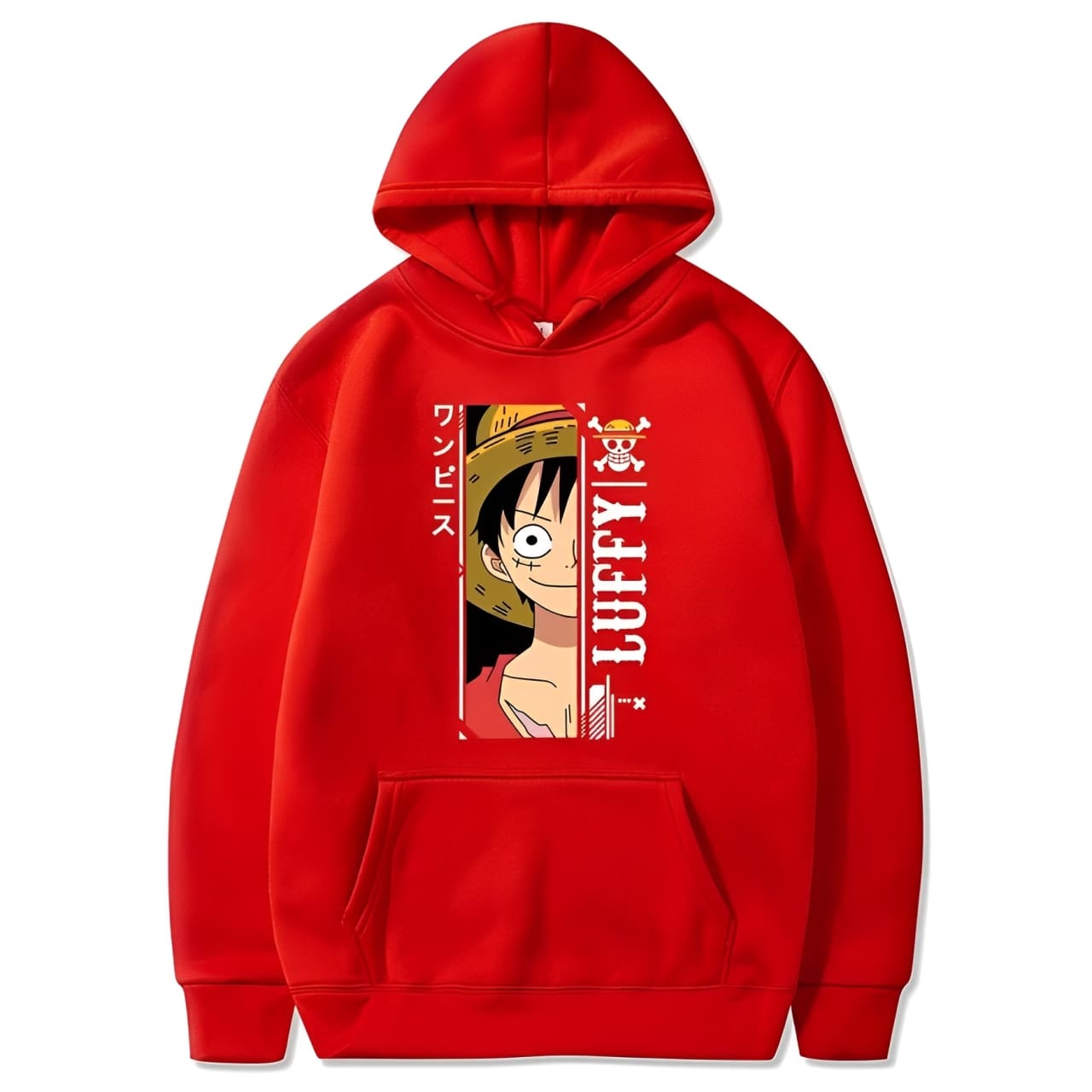 sweatshirt one piece monkey luffy rouge