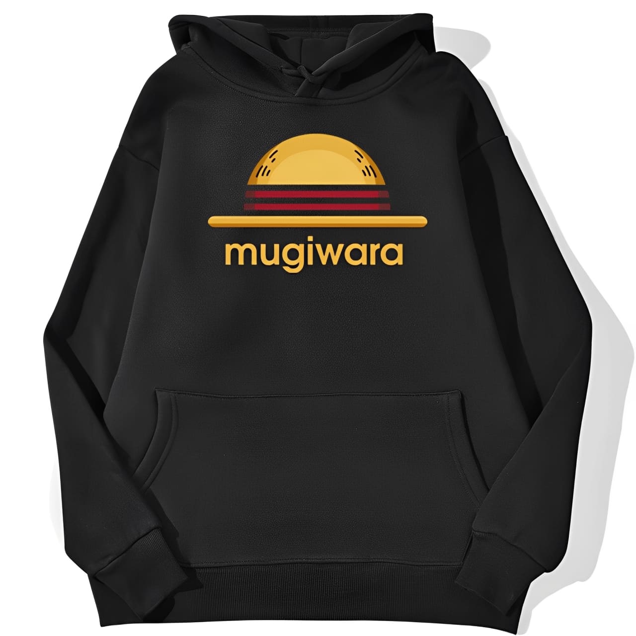 sweatshirt hoodie one piece mugiwara strawhat noir