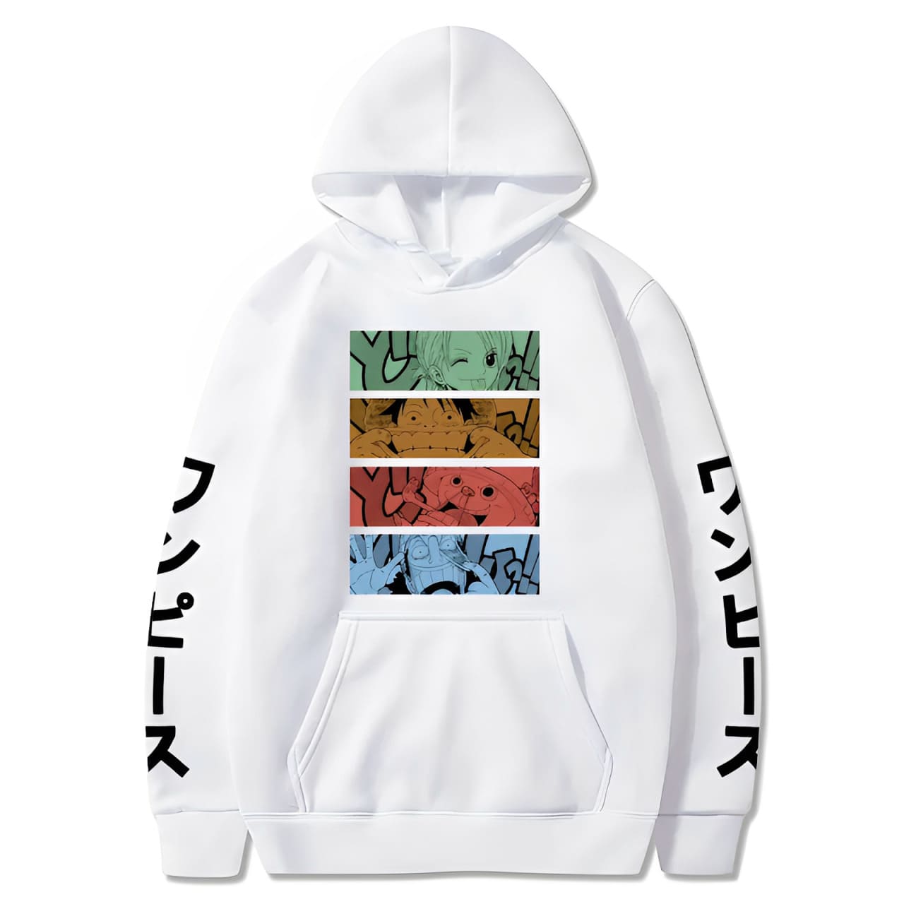 sweatshirt one piece mugiwara wince white