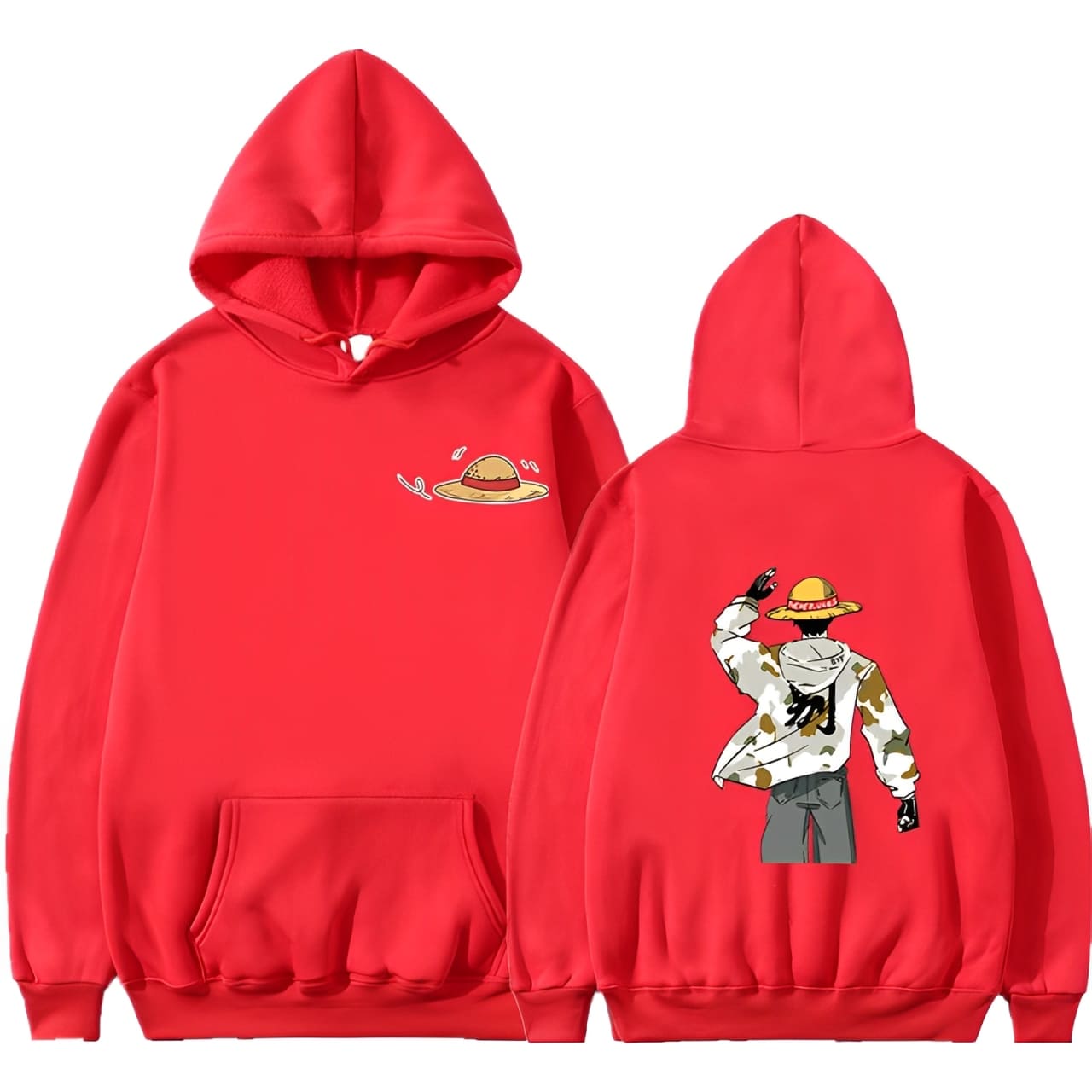 sweatshirt one piece neverules luffy red