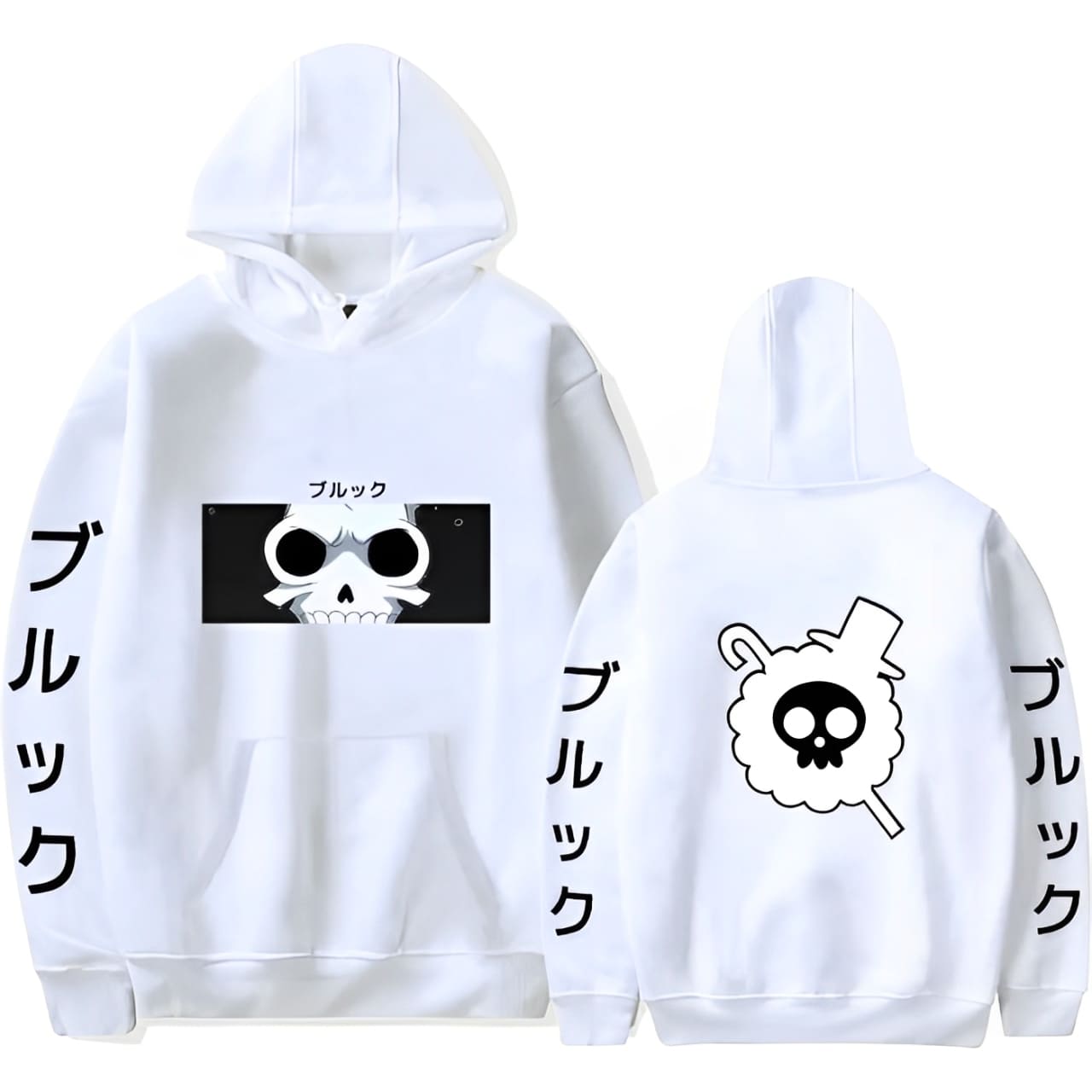 sweatshirt one piece pirate brook blanc