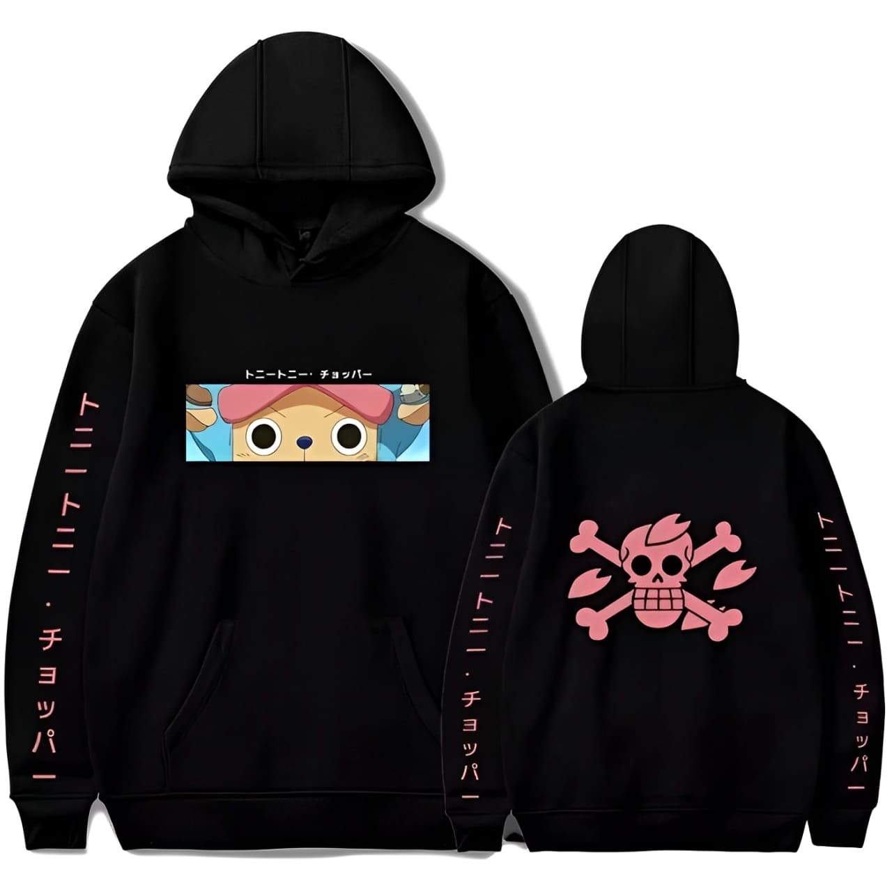 sweatshirt one piece pirate chopper noir