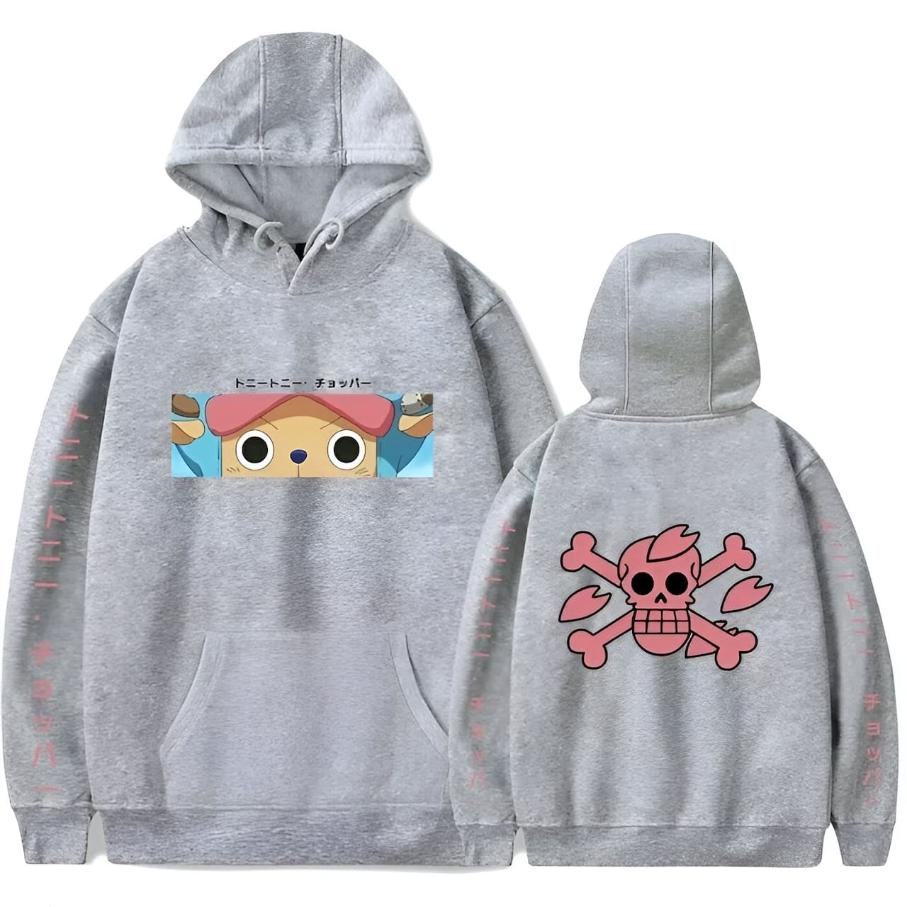 sweatshirt one piece pirate chopper gris