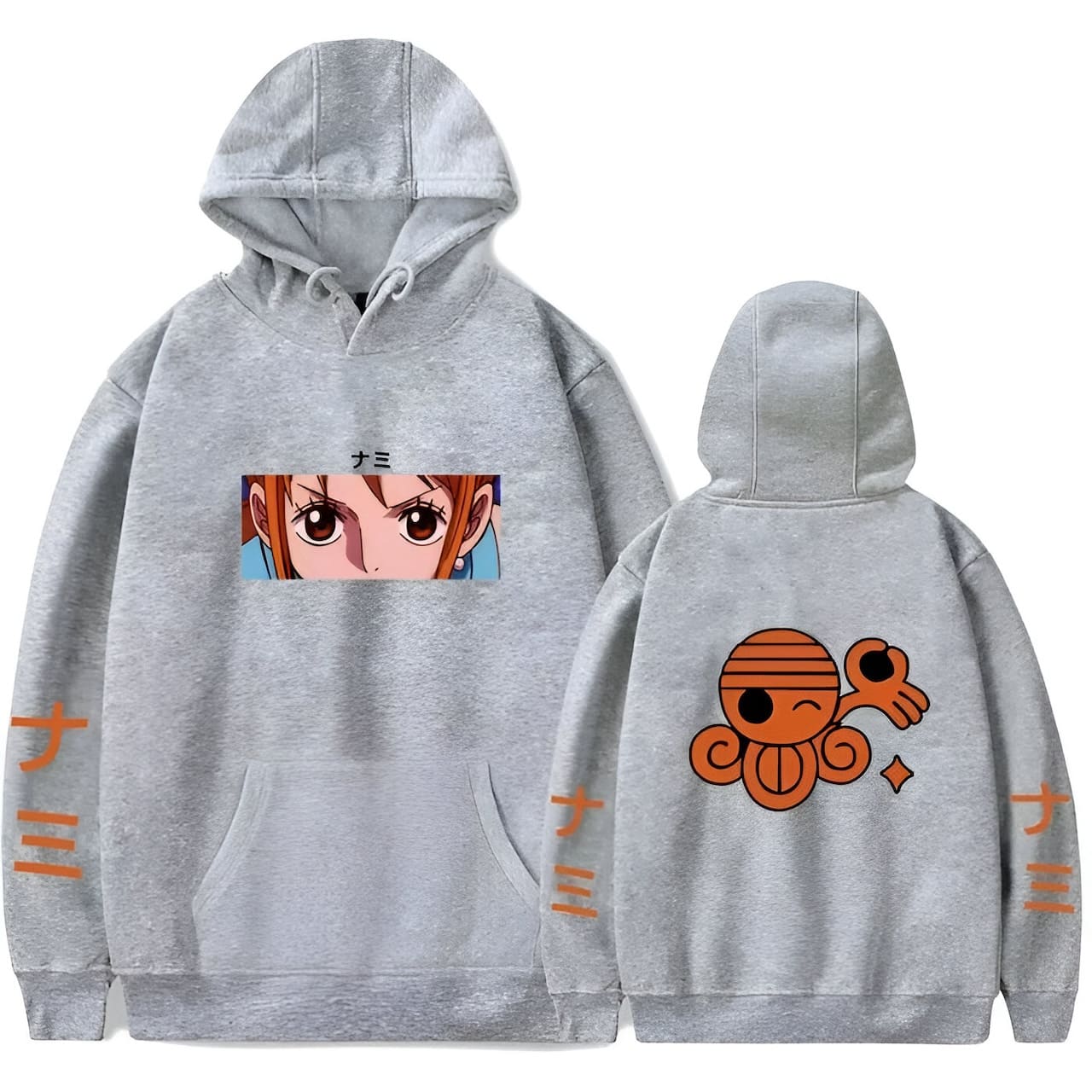 sweatshirt one piece pirate nami gris
