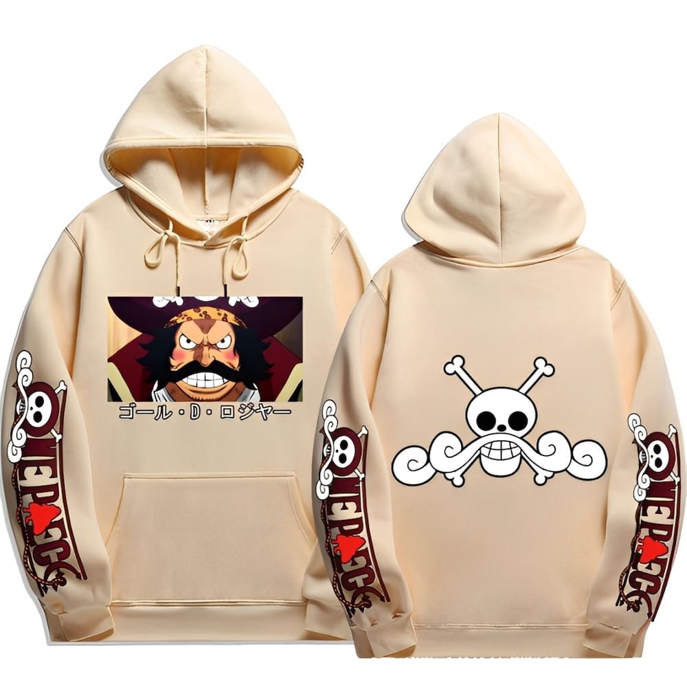 sweatshirt one piece pirate gold roger beige