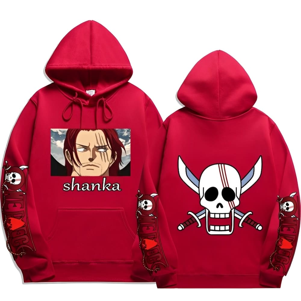 sweatshirt one piece pirate shanks roux red