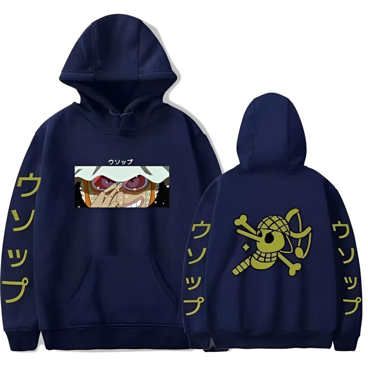 sweatshirt one piece pirate usopp bleu