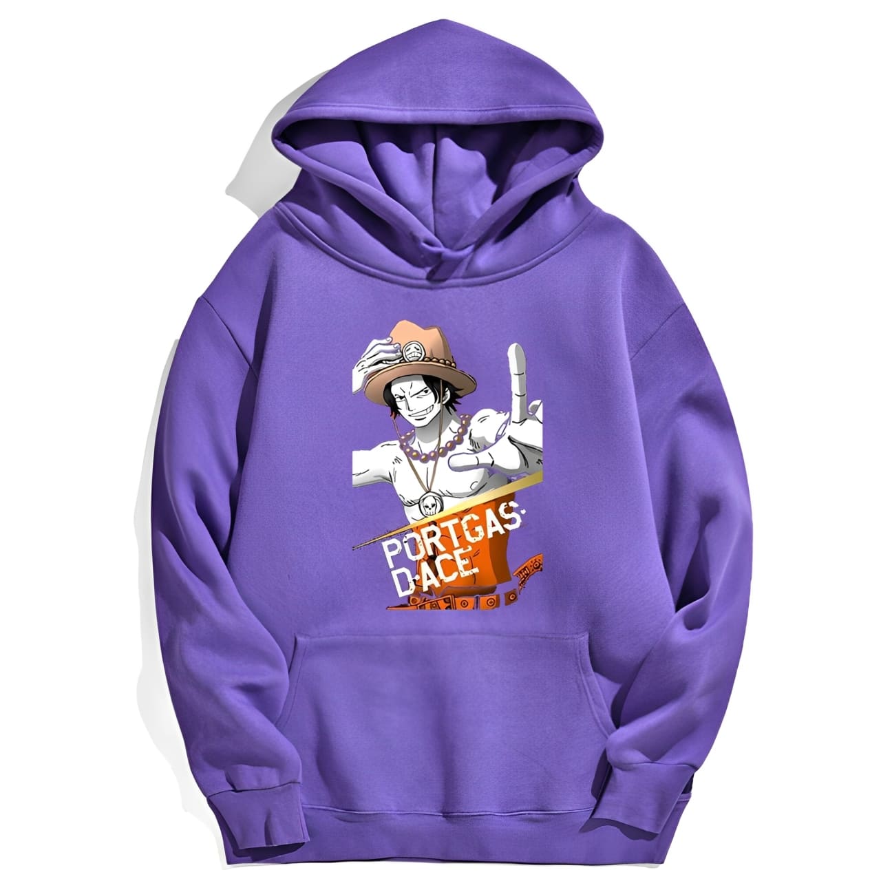 sweatshirt hoodie one piece portgas ace violet
