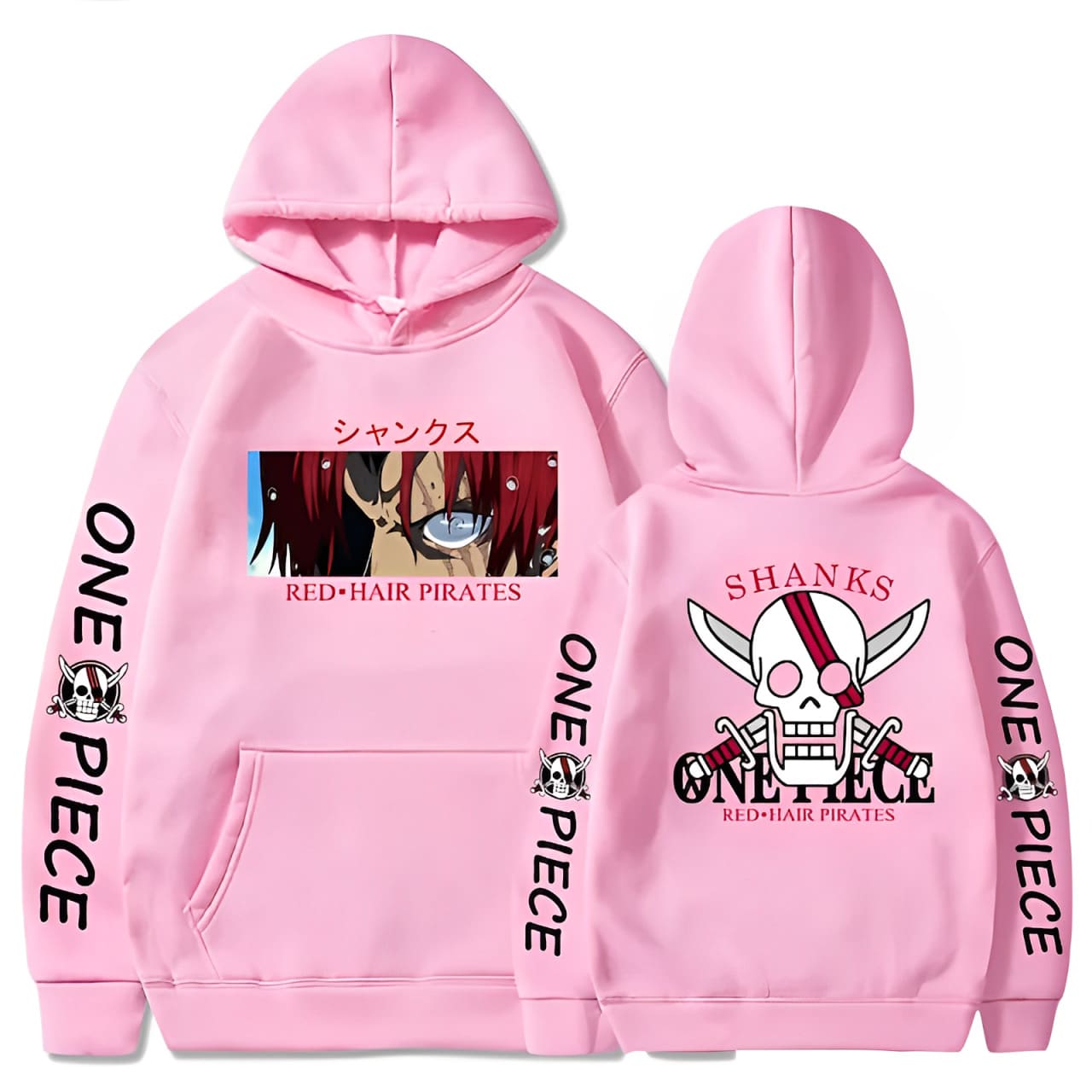 sweatshirt one piece red hair pirates pink