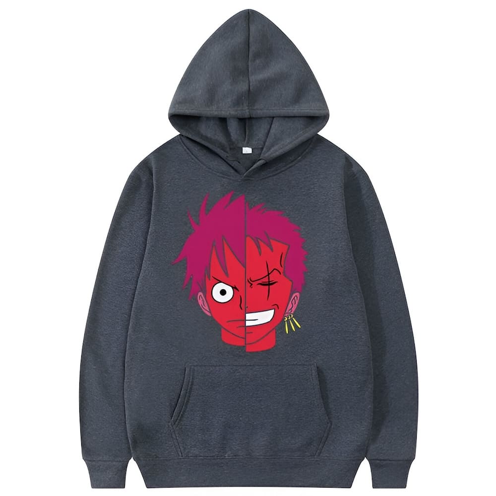 sweatshirt one piece skull dark grey