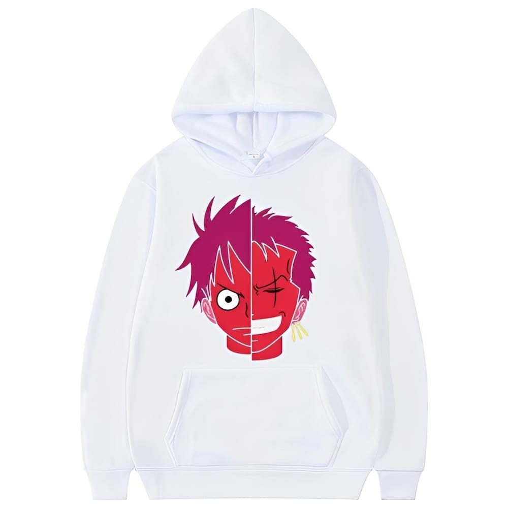 sweatshirt one piece skull white