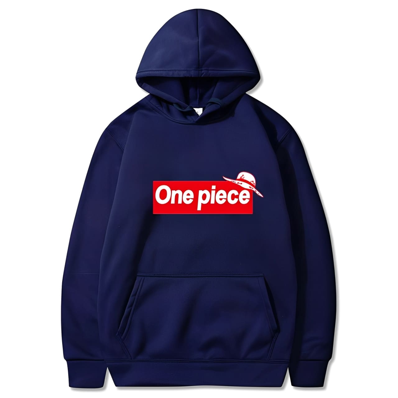 sweatshirt hoodie one piece supreme bleu marine