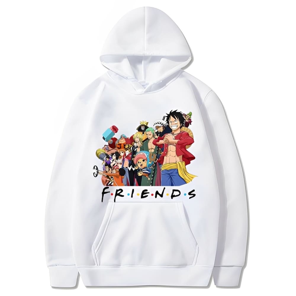 sweatshirt one piece mugiwara friend bunch white