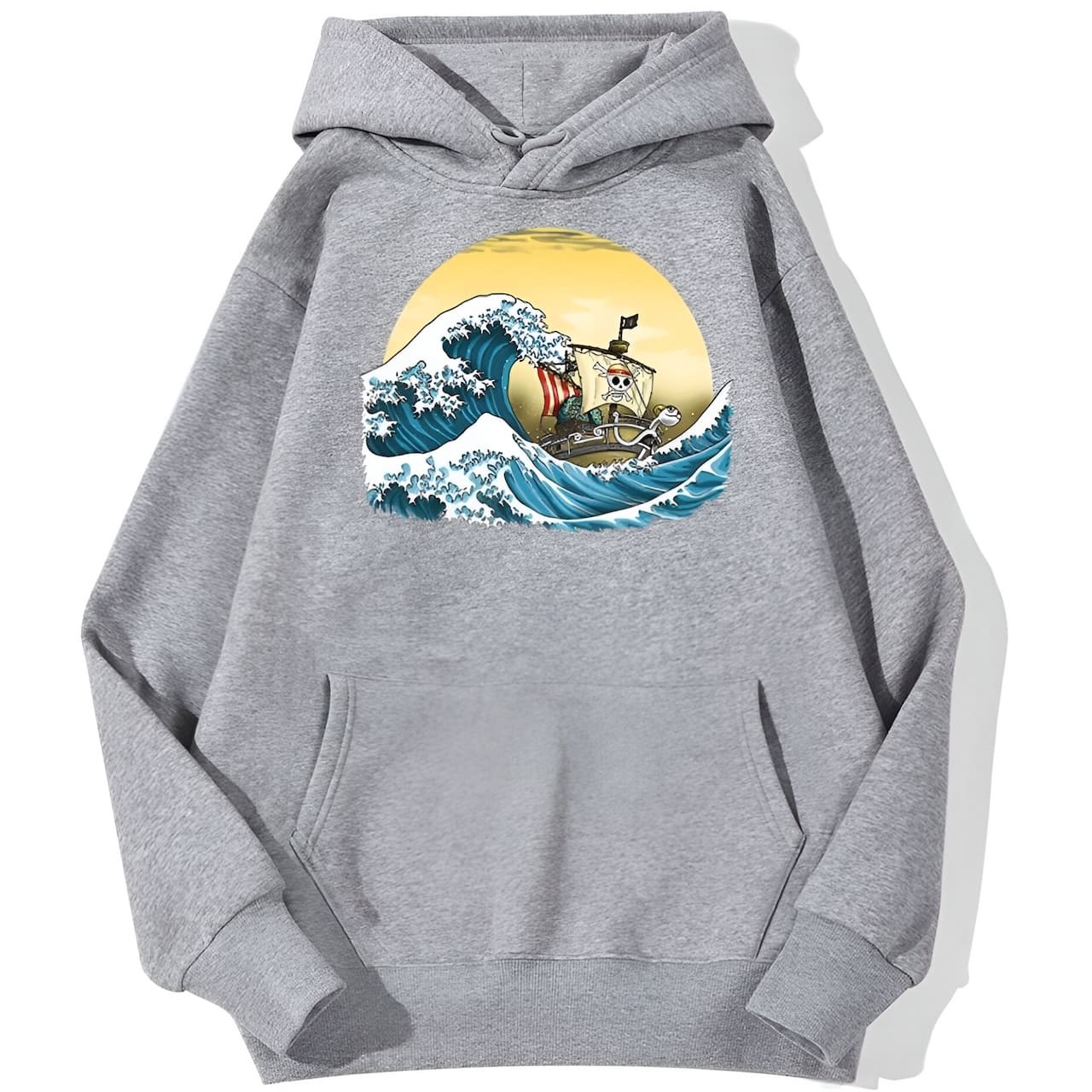 sweatshirt hoodie one piece vogue merry gris