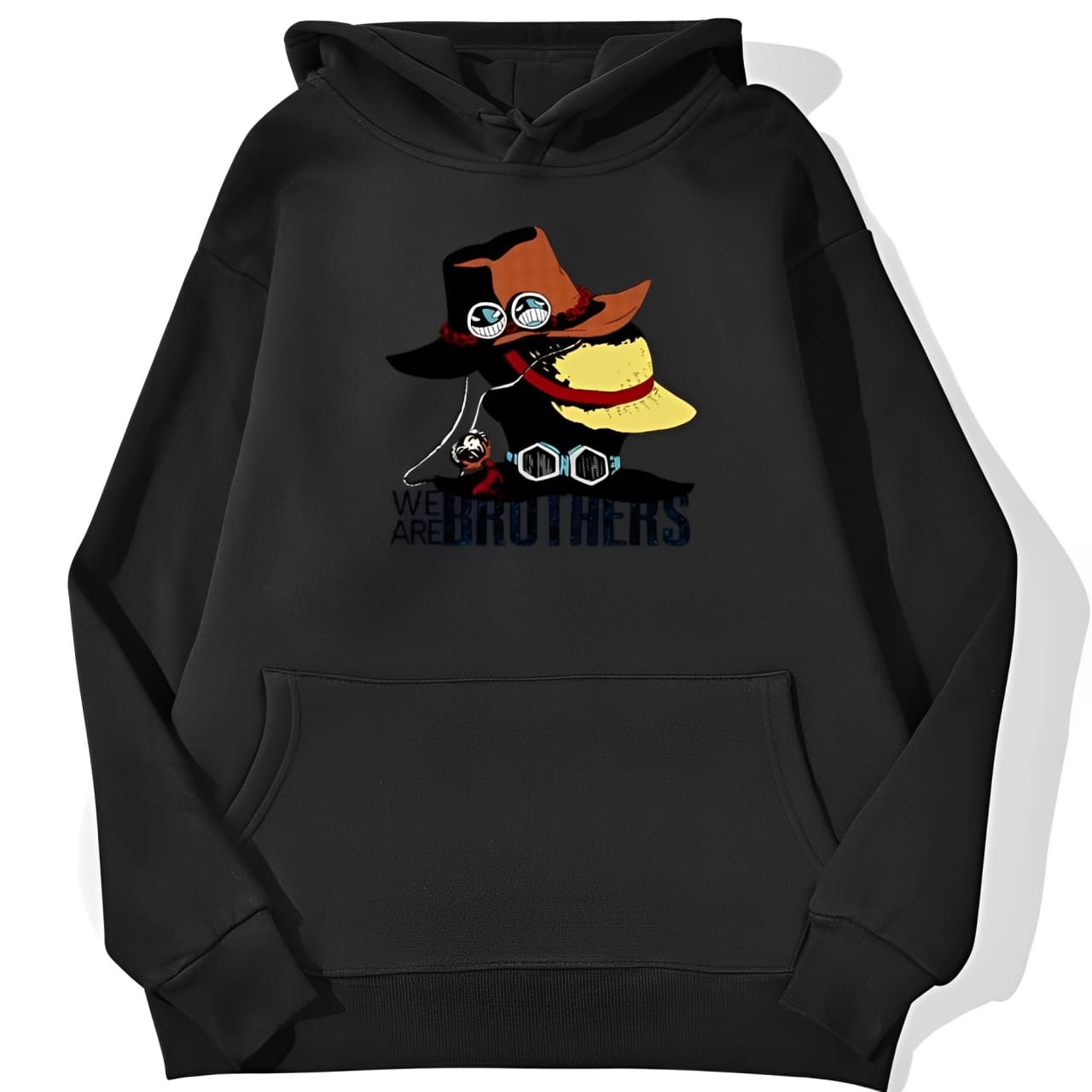 sweatshirt hoodie one piece we are brothers noir