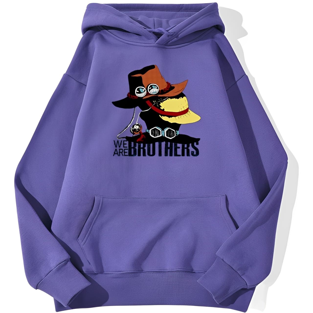 sweatshirt hoodie one piece we are brothers violet