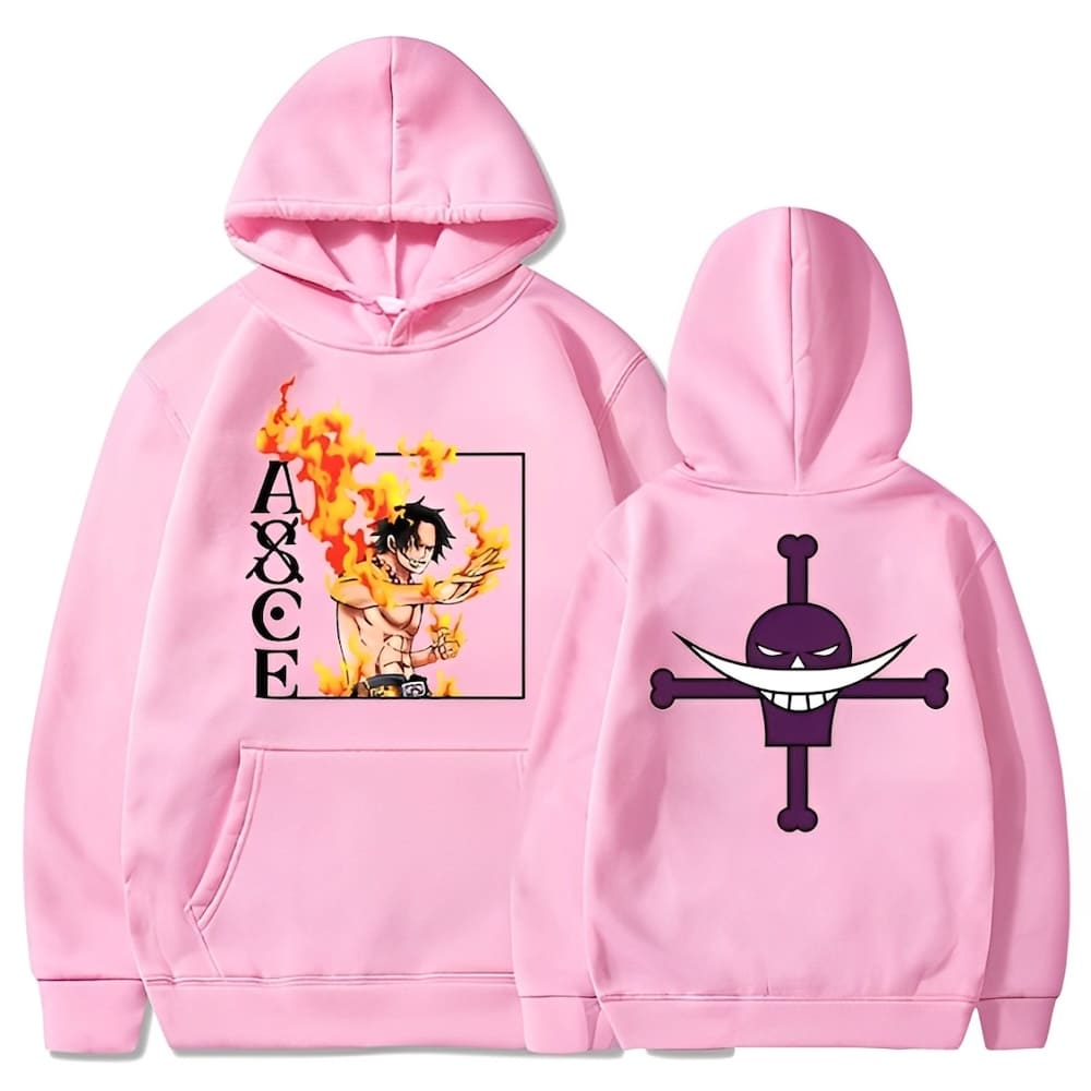 sweatshirt one piece white bear pirates ace pink