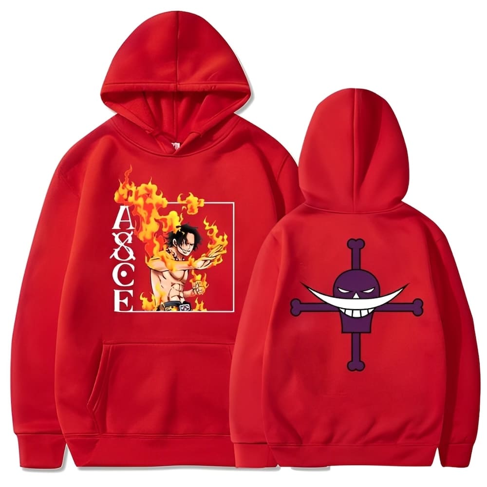 sweatshirt one piece white bear pirates ace red