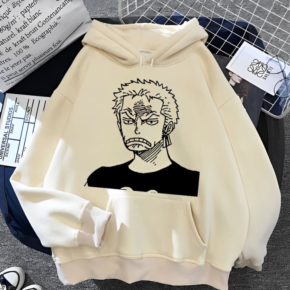 sweatshirt one piece roronoa zoro angry 2