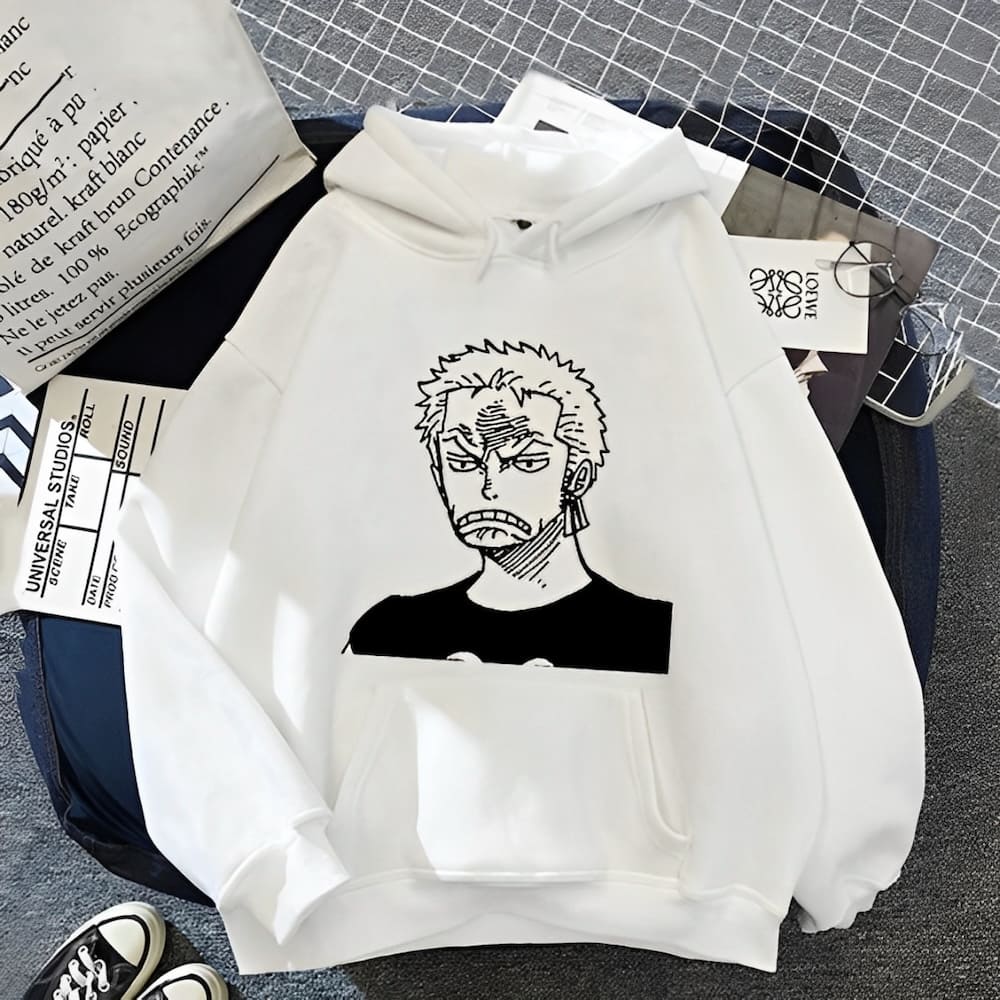 sweatshirt one piece roronoa zoro angry 1