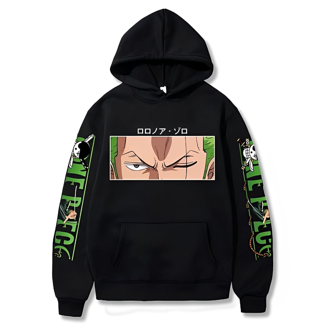sweatshirt one piece zoro eyes black