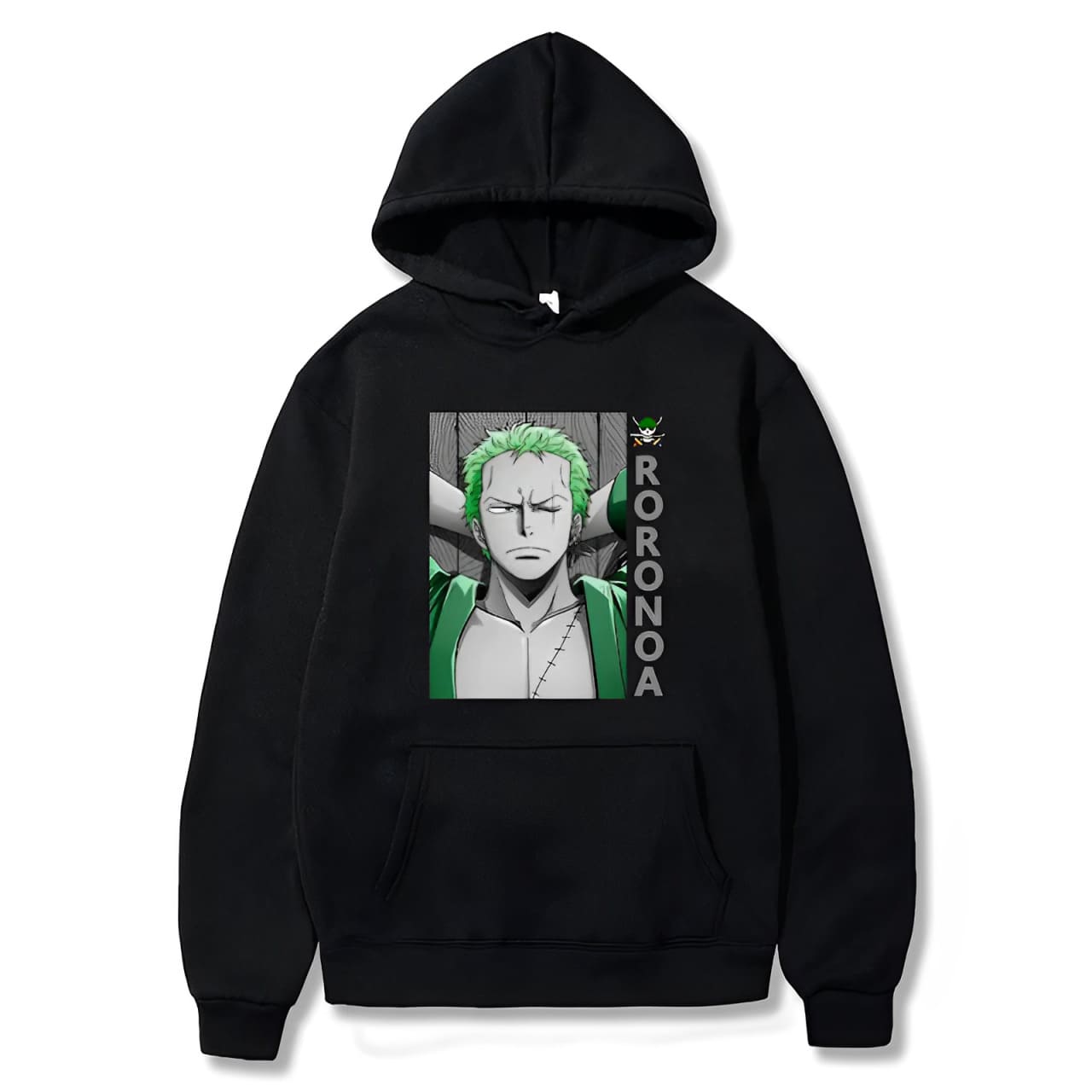 sweatshirt one piece zoro thinker black