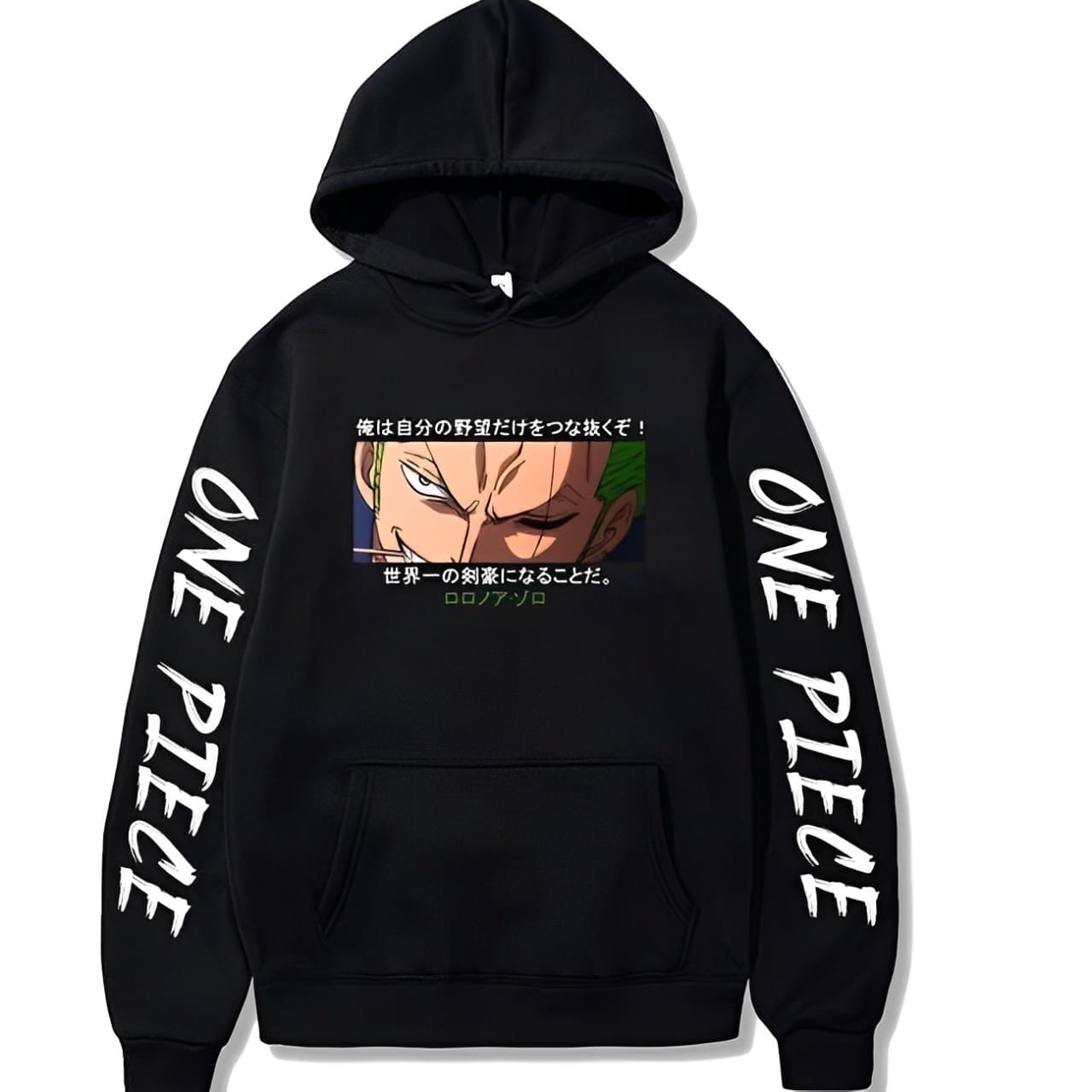 sweatshirt one piece roronoa zoro vision black
