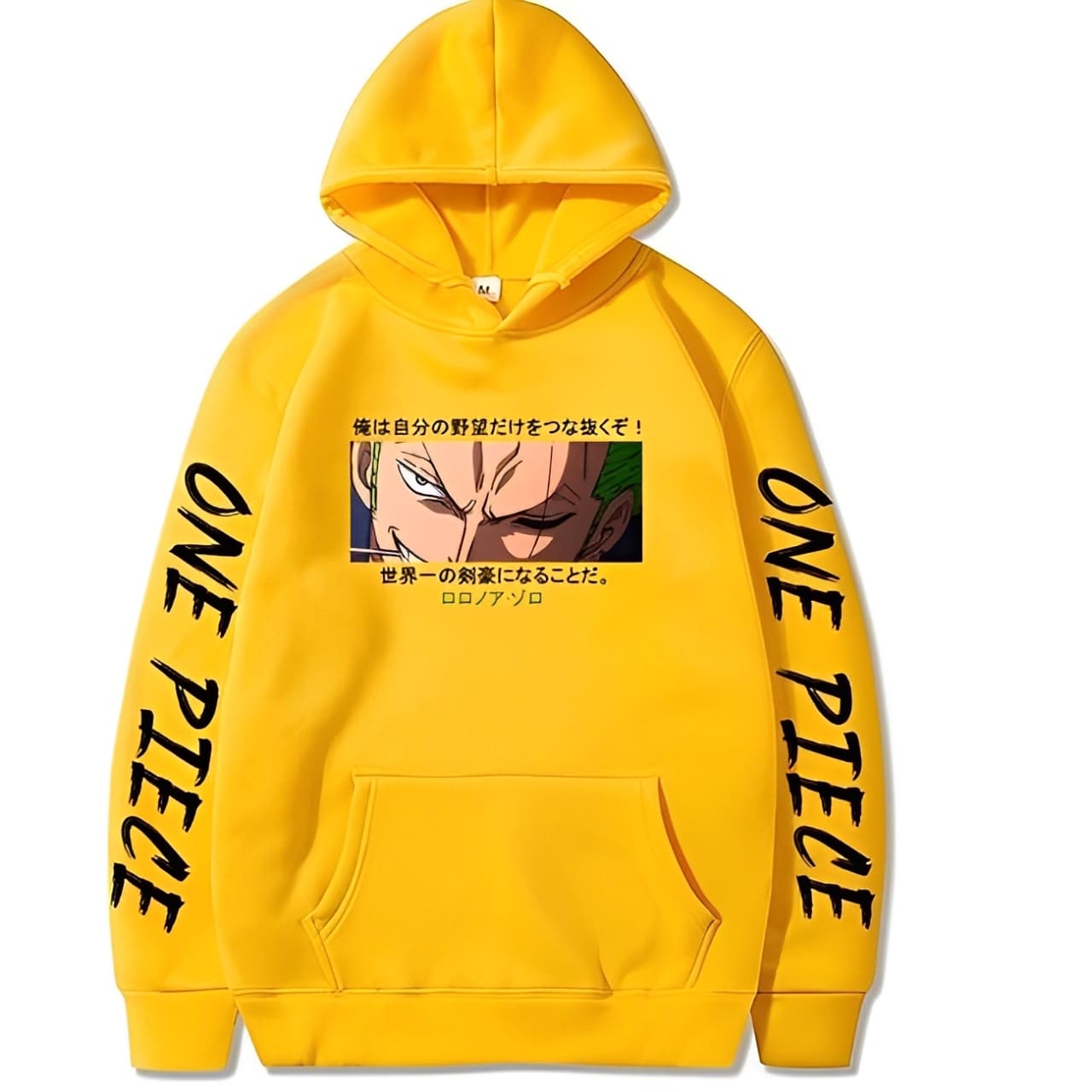 sweatshirt one piece roronoa zoro vision yellow