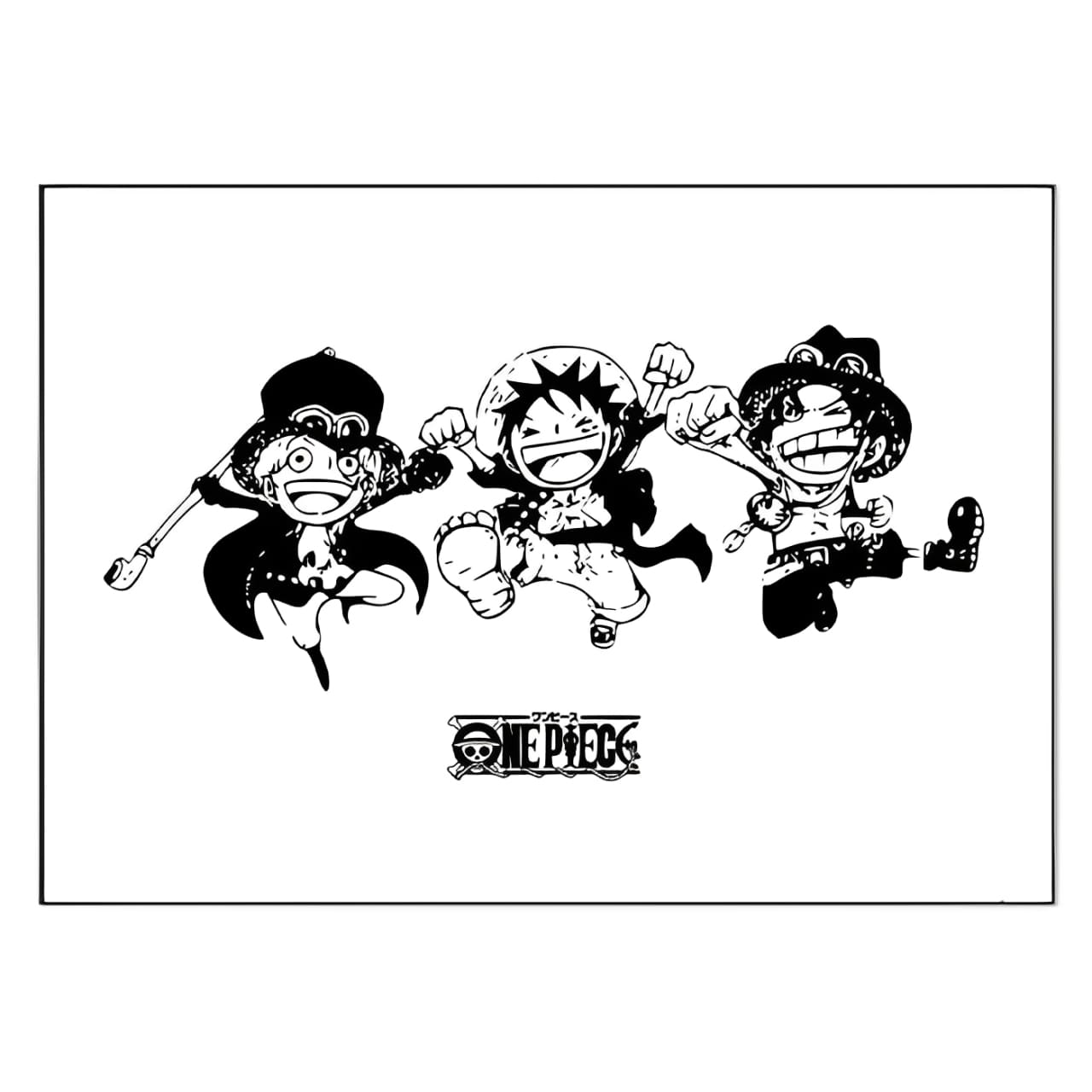 tableau one piece freres luffy ace sabo jump 3