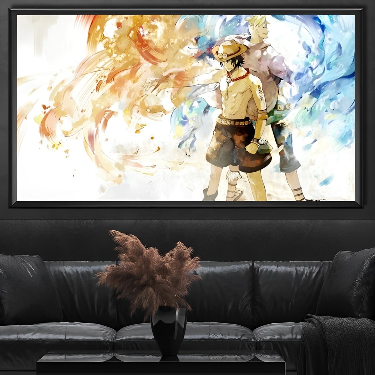 tableau toile one piece portgas ace marco 1