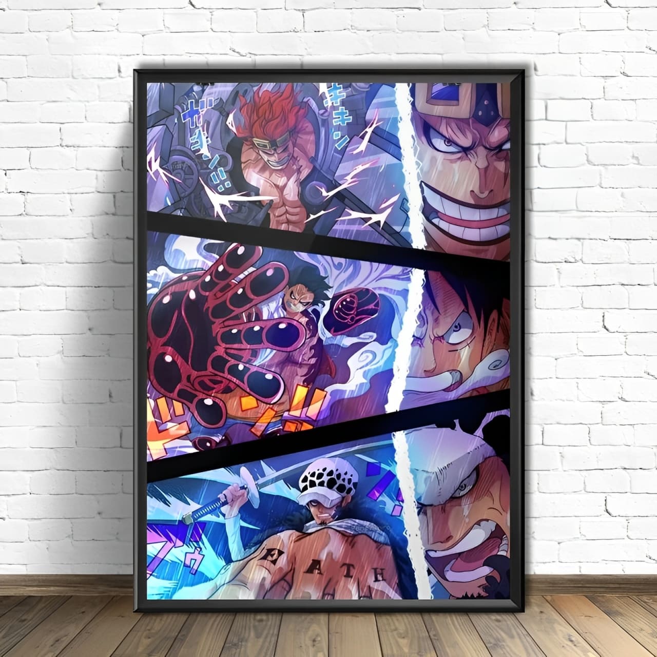 tableau toile one piece aliance luffy law kid 1