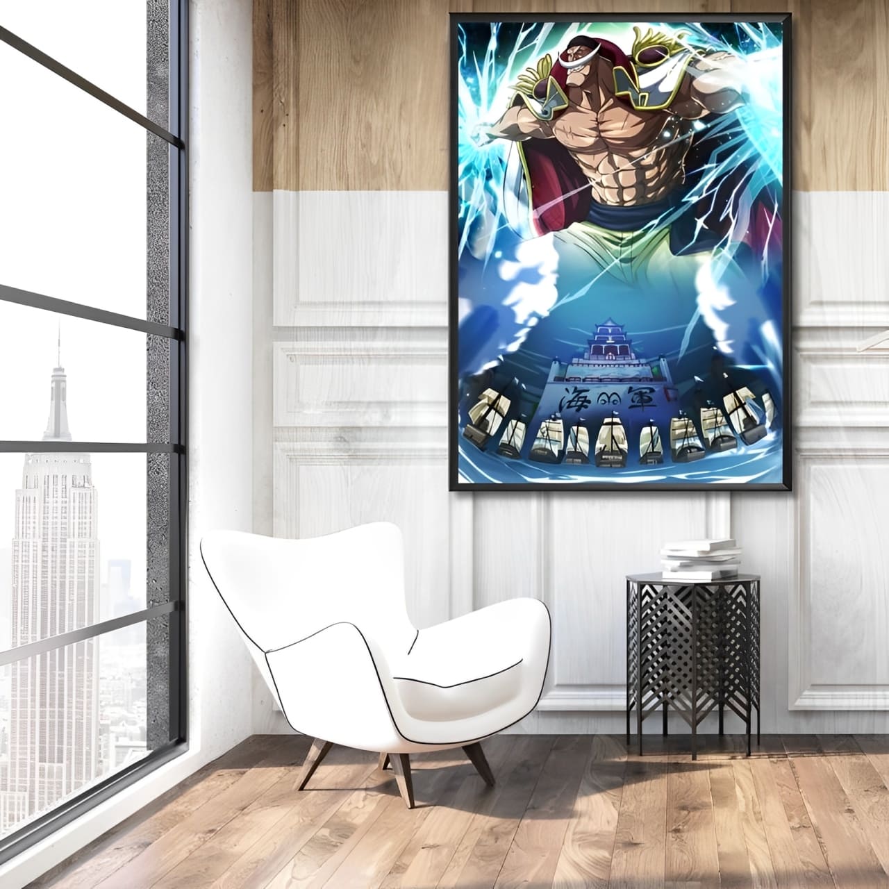 tableau toile one piece barbe blanche marine ford 2
