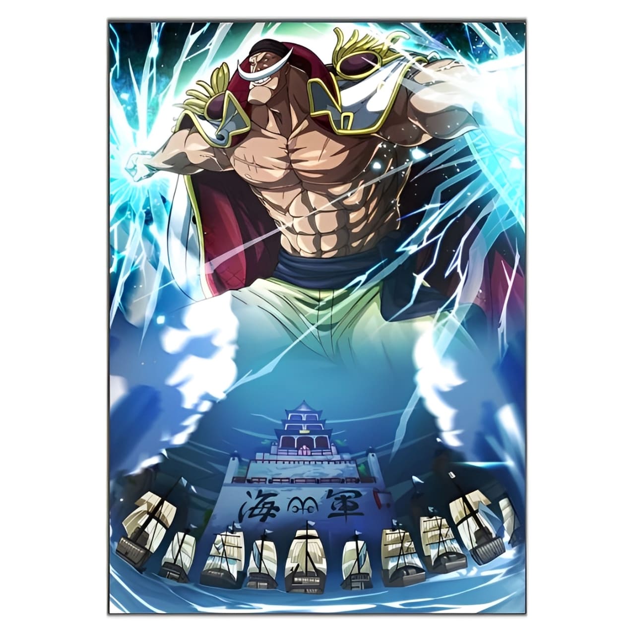 tableau toile one piece barbe blanche marine ford 3