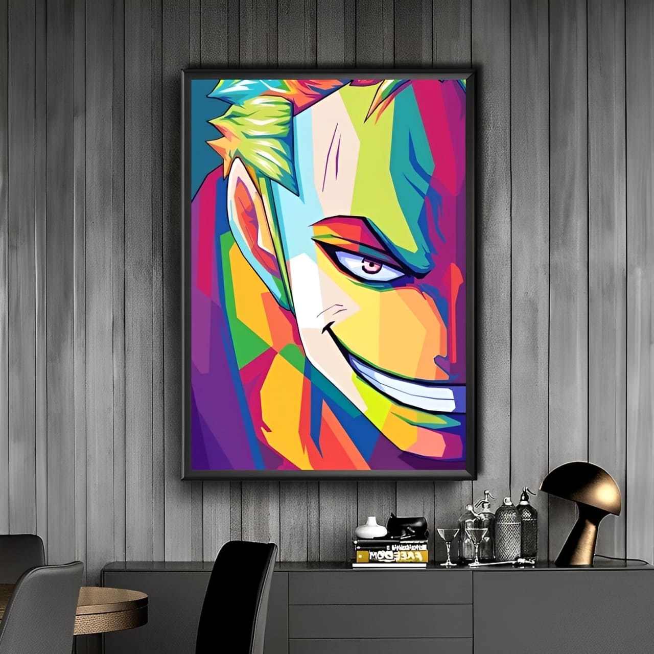 tableau toile one piece colorfull roronoa zoro 2
