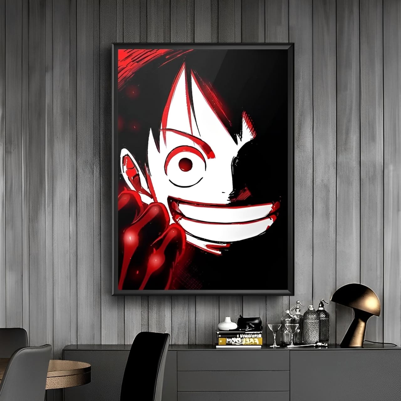 tableau toile one piece dyeing monkey luffy 2