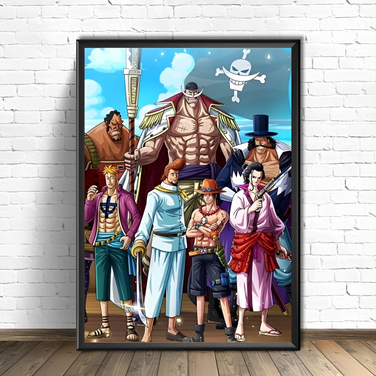 tableau toile one piece equipage barbe blanche 1