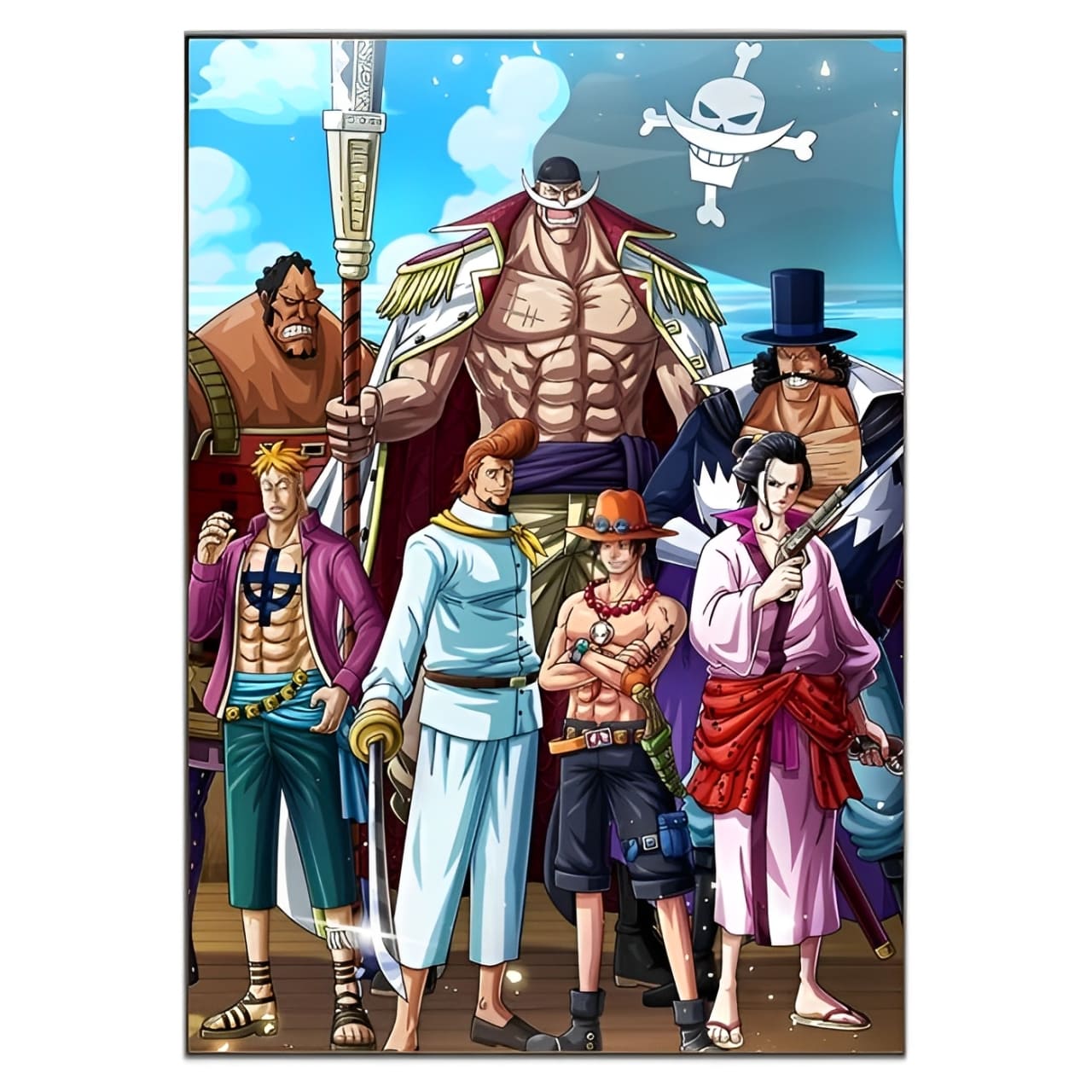 tableau toile one piece equipage barbe blanche 3