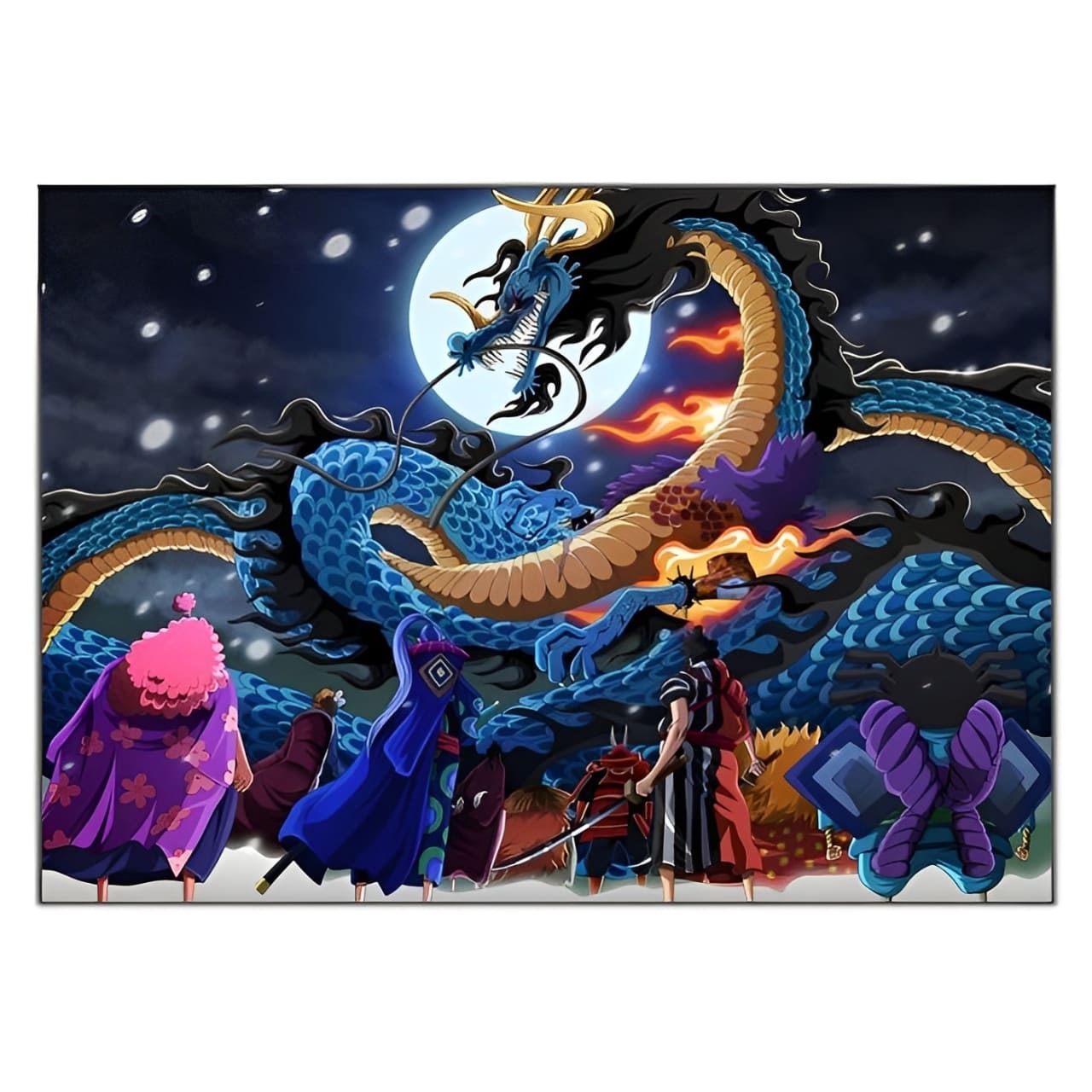 tableau toile one piece kaido fourreaux rouges 3